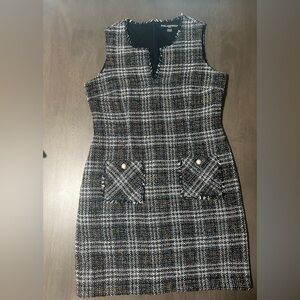 Karl Lagerfeld Black and White Sheath Mini Dress